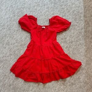 Zara Vibrant Red Kids Casual Dress